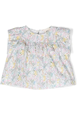 DOUUOD KIDS Blouses - Floral-print cotton blouse