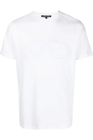 Michael Kors Men Short Sleeve - Logo-embroidered cotton T-shirt