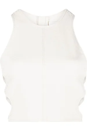 Chloé Cut-out sleeveless cropped top