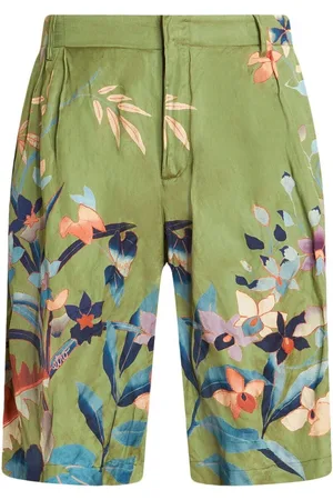 Etro Men Shorts - Floral-print deck shorts