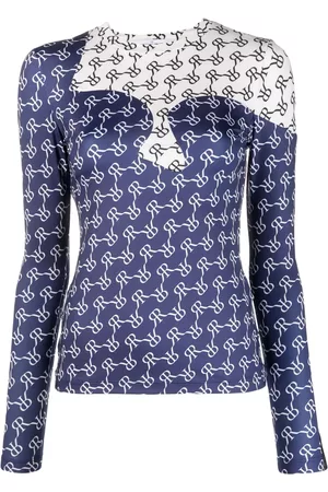 Rokh Two-tone monogram top