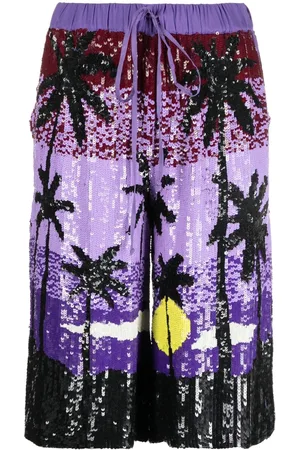 P.A.R.O.S.H. Sequin-embellished drawstring shorts