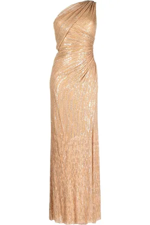 Jenny Packham One-shoulder sequin-embellished dress