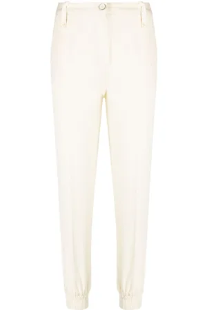 Twin-Set Elasticated-cuff tapered trousers
