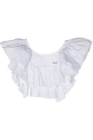 MONNALISA Girls Blouses - Ruffle-trim cropped blouse
