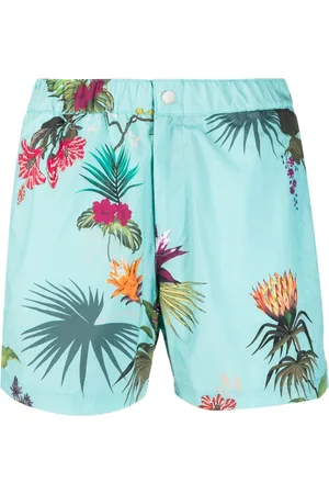 Etro Men Swim Shorts - Floral-print swim shorts