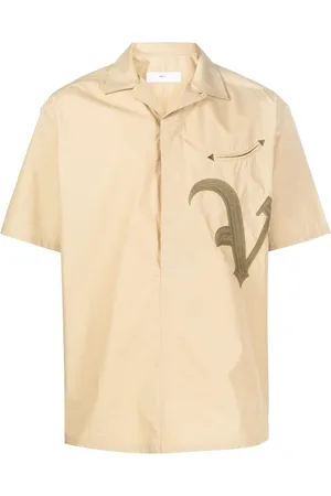 TOGA VIRILIS Embroidered-detail short-sleeve shirt
