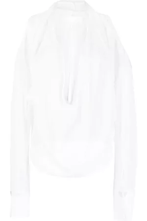 GENNY V-neck cut-out blouse