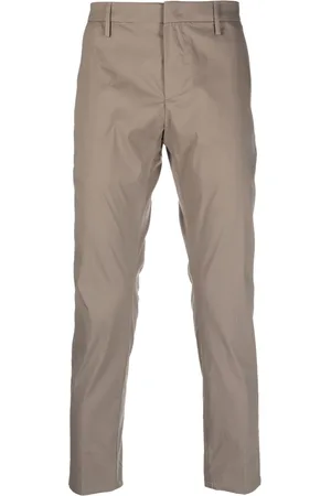 Dondup Men Pants - Cropped straight-leg trousers