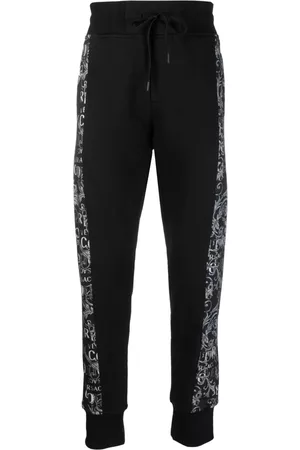 VERSACE Logo-Couture cotton track pant