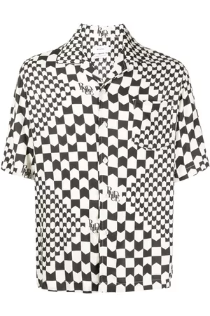 Rhude Two-tone geometric-print shirt