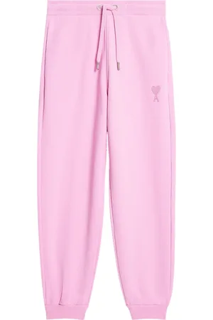 Ami Embroidered-logo cotton track pants