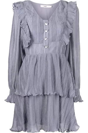 B+AB Ruffled layered long-sleeved dress