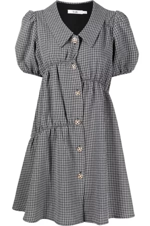 B+AB Checked mini polo dress