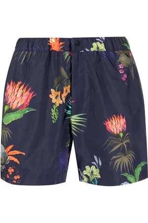Etro Men Swim Shorts - Floral-print swim shorts