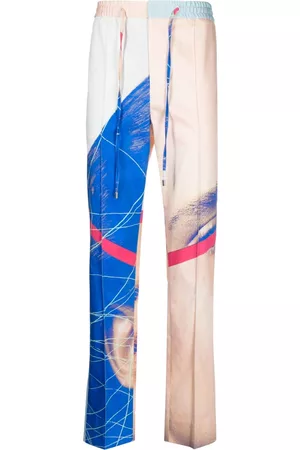 Limitato Painterly-print straight-leg trousers