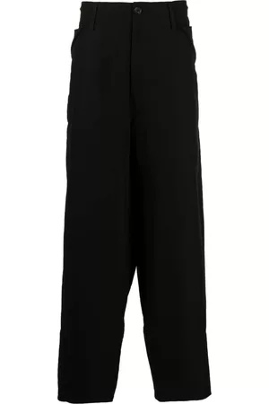 YOHJI YAMAMOTO Side-buttons cotton-blend trousers