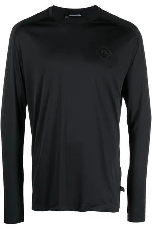 J Lindeberg Men Long Sleeve - Logo-print long-sleeved T-shirt