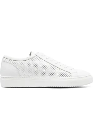 Doucal's Men Sneakers - Fully perforated leather low-top sneakers