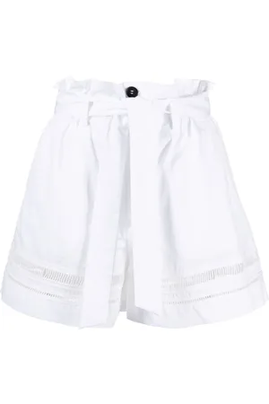 LORENA ANTONIAZZI Belted cotton shorts