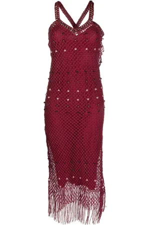 WALES BONNER Java macramé fringed dress