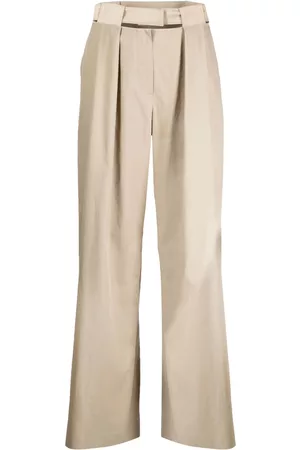 SYSTEM Cut-out pleated palazzo pants