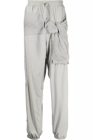 Maison Mihara Yasuhiro Layered-design drawstring track pants