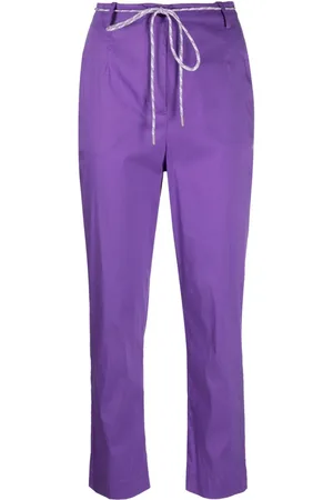 Patrizia Pepe Belted-waist cropped trousers