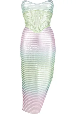 GENNY Strapless multi-panel dress