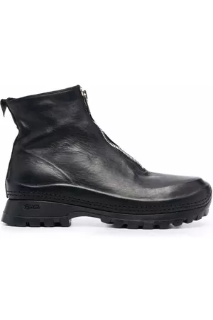 GUIDI Zipped leather ankle boots