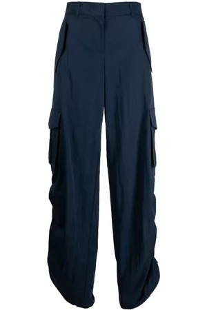 SYSTEM Drawstring wide-leg trousers