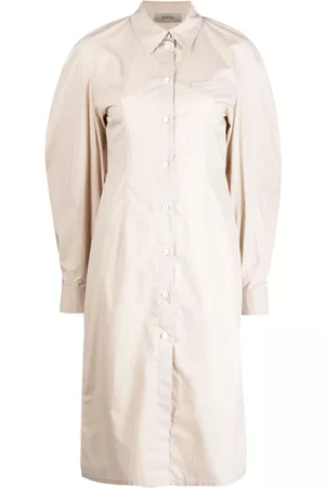 SYSTEM Cut-out back shirt dress