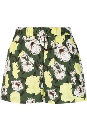 Msgm Floral-print cotton shorts