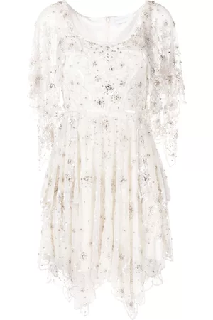 Jenny Packham Crystal-embellished tulle dress
