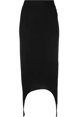 Patou Asymmetric high-waisted midi skirt