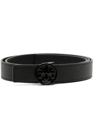 Tory Burch 1" Miller pebbled-leather belt