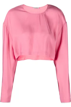 There Was One Long-sleeved cropped blouse