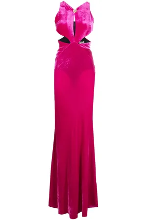Roberto Cavalli Velvet cut-out dress