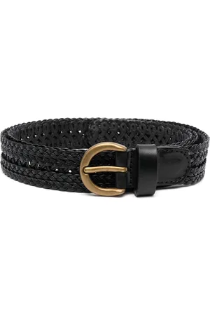 Etro Men Belts - Interwoven-design leather belt