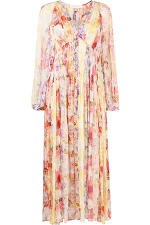 ZIMMERMANN Wonderland floral-print pleated dress