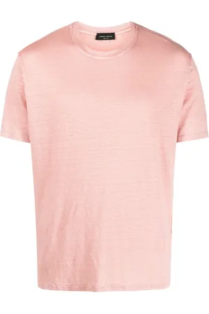 Roberto Collina Men Short Sleeve - Short-sleeve mélange linen T-shirt