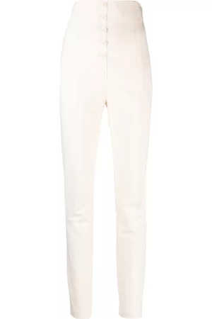Serafini High-waisted stretch-cotton trousers