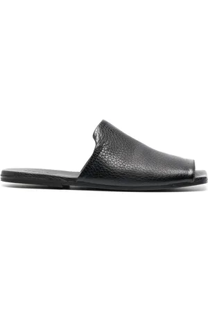 MARSÈLL Women Slippers - Square-toe leather slippers