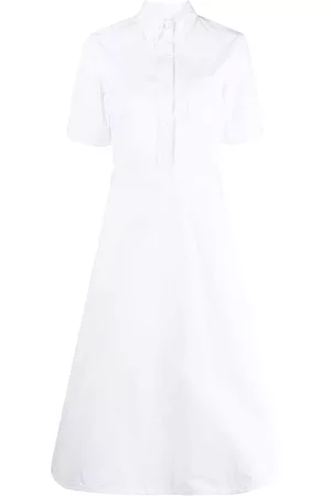 Thom Browne A-line cotton short-sleeve shirt dress