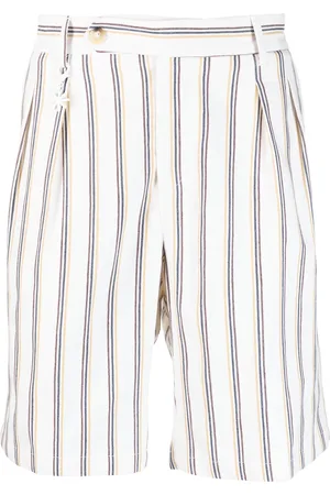Manuel Ritz Men Shorts - Stripe-pattern tailored short
