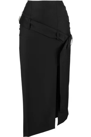 MATÉRIEL by Aleksandre Akhalkatsishvili Asymmetric belted midi skirt