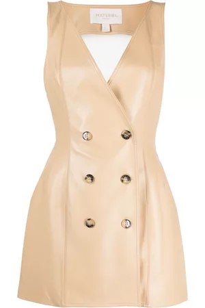 MATÉRIEL by Aleksandre Akhalkatsishvili Backless faux-leather mini dress