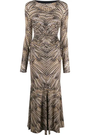 Roberto Cavalli Cut-out patterned dress