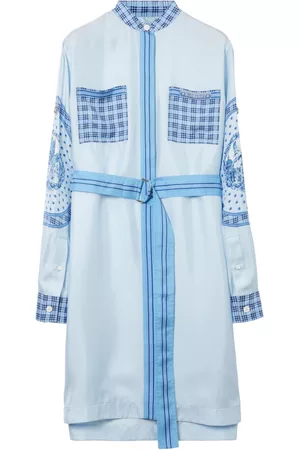 Burberry Monument-print belted silk shirt dress
