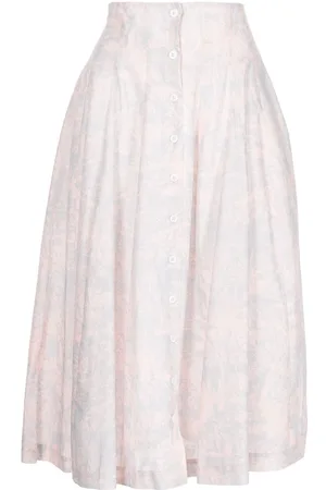 Serafini Toile de Jouy-print midi skirt